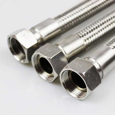 Bouw van roestvrij staal enkeldraad gevlochten buis golfdraad flexibele metalen slang met aansluiting