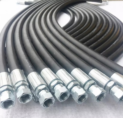 Textiel de Olieleidings Laagste van de Versterkings Hydraulische Rubberslang Drukweerstand SAE100 R6 EN854 R6