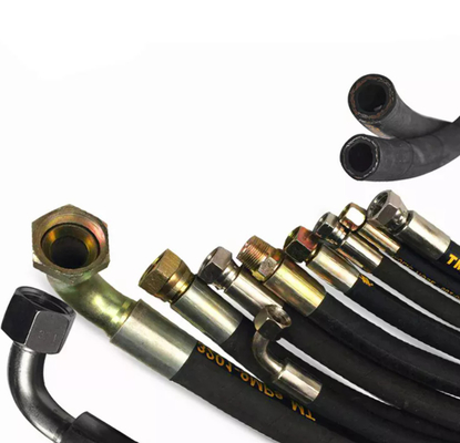 Textiel de Olieleidings Laagste van de Versterkings Hydraulische Rubberslang Drukweerstand SAE100 R6 EN854 R6