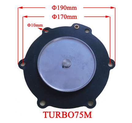 Hn-turbo-75M Rubber Diaphragm Seals voor de Collectornr NBR Cr Fr PTFE EPDM van het Zakstof